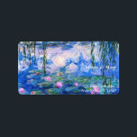 Monet’s Water Lilies Label<br><div class="desc">Monet’s Water Lilies. Please visit my store for more interesting design and more colour choice. =>     zazzle.com/iwheels*</div>