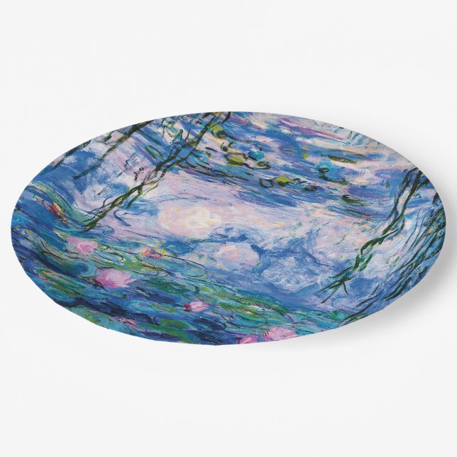 Monet’s Water Lilies Paper Plate (Angled)