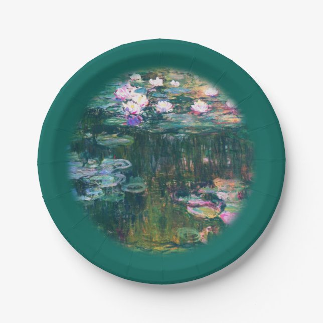 Monet’s Water Lilies Paper Plate (Front)