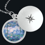 Monet’s Water Lilies Sterling Silver Necklace<br><div class="desc">Monet’s Water Lilies. 
Please visit my store for more interesting design and more colour choice =>  zazzle.com/iwheels*</div>