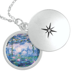 Monet’s Water Lilies Sterling Silver Necklace
