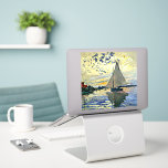 Monet - Sailboat at le Petit GENNEVILLIERS<br><div class="desc">Claude Monet painting,  Sailboat at le Petit Gennevilliers.</div>