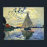 Monet - Sailboat at le Petit Gennevilliers Acrylic Acrylic Print<br><div class="desc">Claude Monet painting,  Sailboat at le Petit Gennevilliers</div>