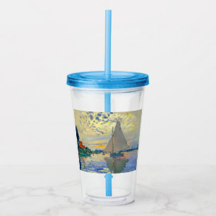 Monet Sailboat at Le Petit-Gennevilliers Acrylic Tumbler