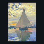 Monet Sailboat at Le Petit-Gennevilliers Announcement<br><div class="desc">Card featuring Claude Monet’s oil painting Sailboat at Le Petit-Gennevilliers (1874). A serene sailboat sails the waters in Paris,  France. Perfect for lovers of Impressionism and French art collectors!</div>