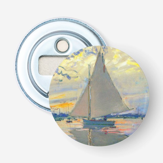 Monet Sailboat at Le Petit-Gennevilliers Bottle Opener (Front)