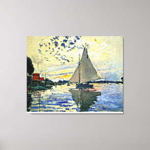 Monet - Sailboat at Le Petit-Gennevilliers Canvas Print