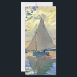 Monet Sailboat at Le Petit-Gennevilliers Card<br><div class="desc">Card featuring Claude Monet’s oil painting Sailboat at Le Petit-Gennevilliers (1874). A serene sailboat sails the waters in Paris,  France. Perfect for lovers of Impressionism and French art collectors!</div>