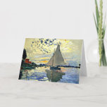 Monet - Sailboat at le Petit Gennevilliers Card<br><div class="desc">Claude Monet painting,  Sailboat at le Petit Gennevilliers</div>