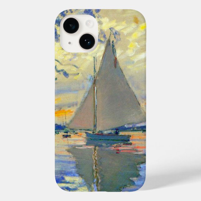 Monet Sailboat at Le Petit-Gennevilliers Case-Mate iPhone Case (Back)