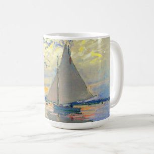 Monet Sailboat at Le Petit-Gennevilliers Coffee Mug