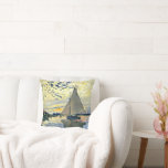 Monet - Sailboat at le Petit Gennevilliers Cushion<br><div class="desc">Claude Monet painting,  Sailboat at le Petit Gennevilliers</div>