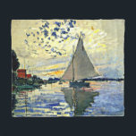 Monet, Sailboat at le Petit Gennevilliers Fleece Blanket<br><div class="desc">Claude Monet's famous painting,  Sailboat at le Petit Gennevilliers</div>