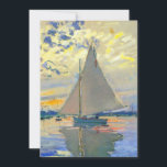 Monet Sailboat at Le Petit-Gennevilliers Invitation<br><div class="desc">Card featuring Claude Monet’s oil painting Sailboat at Le Petit-Gennevilliers (1874). A serene sailboat sails the waters in Paris,  France. Perfect for lovers of Impressionism and French art collectors!</div>