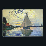 Monet - Sailboat at le Petit Gennevilliers Laminated Place Mat<br><div class="desc">Claude Monet painting,  Sailboat at le Petit Gennevilliers</div>