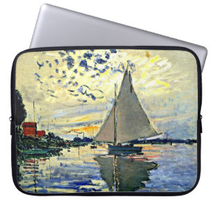 Monet - Sailboat at le Petit Gennevilliers Laptop Sleeve