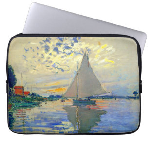 Monet Sailboat at Le Petit-Gennevilliers Laptop Sleeve