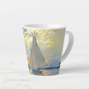 Monet Sailboat at Le Petit-Gennevilliers Latte Mug