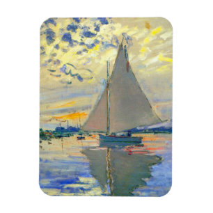 Monet Sailboat at Le Petit-Gennevilliers Magnet