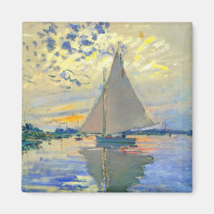 Monet Sailboat at Le Petit-Gennevilliers Magnet