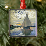 Monet - Sailboat at Le Petit-Gennevilliers Metal Tree Decoration<br><div class="desc">Claude Monet famous painting,  Sailboat at Le Petit-Gennevilliers,  Christmas ornament.  VIRGINIA5050,  custom-designed products and gifts at www.zazzle.com/virginia5050*,  PaulKleeGiftShop,  InternationalGifts,  RetirementGiftStore,  BirthdayGiftStore,  ILoveGiftStore,  and FloridaGiftStore.zazzle.com/FloridaGiftStore.</div>
