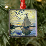 Monet - Sailboat at le Petit GENNEVILLIERS Metal Tree Decoration<br><div class="desc">Claude Monet painting,  Sailboat at le Petit Gennevilliers.</div>