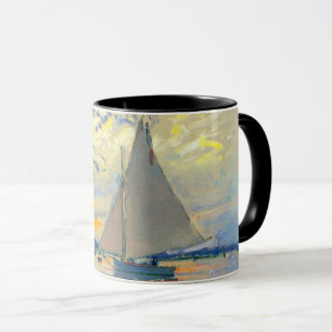 Monet Sailboat at Le Petit-Gennevilliers Mug