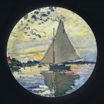 Monet - Sailboat at le Petit Gennevilliers Paper Plate<br><div class="desc">Claude Monet painting,  Sailboat at le Petit Gennevilliers,  best seller.</div>