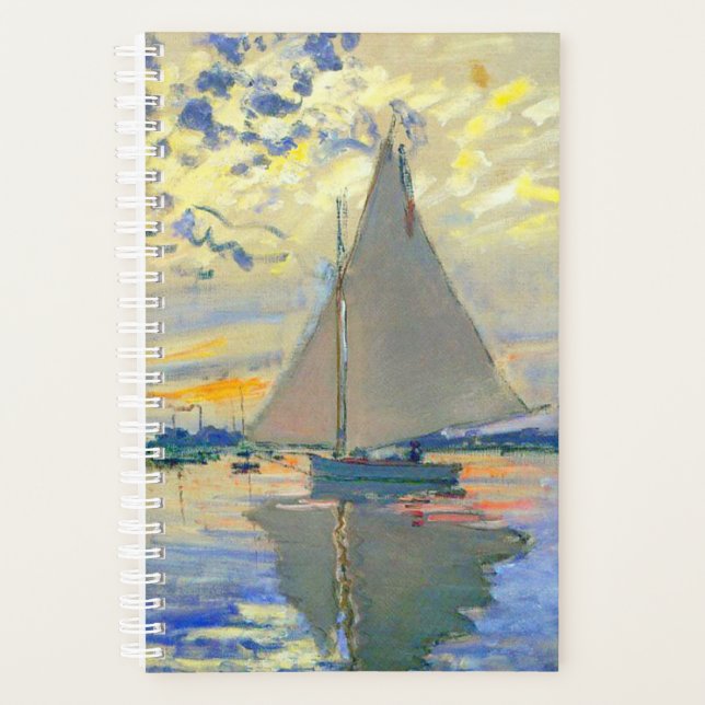 Monet Sailboat at Le Petit-Gennevilliers Planner (Front)