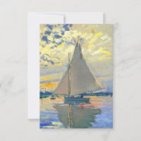 Monet Sailboat at Le Petit-Gennevilliers