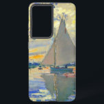 Monet Sailboat at Le Petit-Gennevilliers Samsung Galaxy Case<br><div class="desc">Samsung Galaxy Case featuring Claude Monet’s oil painting Sailboat at Le Petit-Gennevilliers (1874). A serene sailboat sails the waters in Paris,  France. Perfect for lovers of Impressionism and French art collectors!</div>