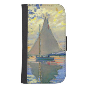 Monet Sailboat at Le Petit-Gennevilliers Samsung S4 Wallet Case
