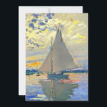 Monet Sailboat at Le Petit-Gennevilliers Save The Date<br><div class="desc">Card featuring Claude Monet’s oil painting Sailboat at Le Petit-Gennevilliers (1874). A serene sailboat sails the waters in Paris,  France. Perfect for lovers of Impressionism and French art collectors!</div>
