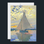 Monet Sailboat at Le Petit-Gennevilliers Save The Date<br><div class="desc">Card featuring Claude Monet’s oil painting Sailboat at Le Petit-Gennevilliers (1874). A serene sailboat sails the waters in Paris,  France. Perfect for lovers of Impressionism and French art collectors!</div>