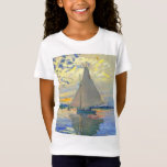 Monet Sailboat at Le Petit-Gennevilliers T-Shirt<br><div class="desc">T-Shirt featuring Claude Monet’s oil painting Sailboat at Le Petit-Gennevilliers (1874). A serene sailboat sails the waters in Paris,  France. Perfect for lovers of Impressionism and French art collectors!</div>