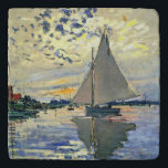 Monet - Sailboat at Le Petit-Gennevilliers Trivet<br><div class="desc">Claude Monet painting,  Sailboat at Le Petit-Gennevilliers,  famous fine art</div>