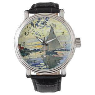 Monet - Sailboat at le Petit Gennevilliers Watch