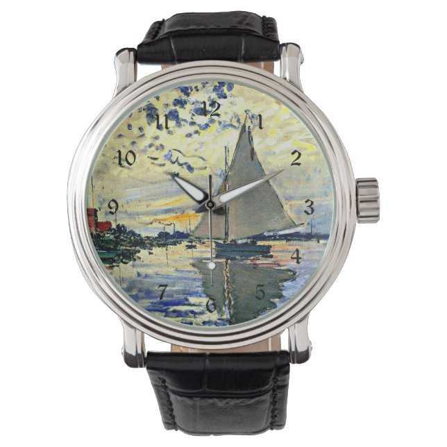 Monet - Sailboat at le Petit Gennevilliers Watch (Front)