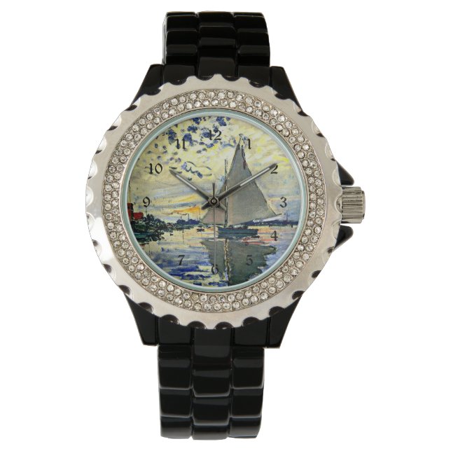 Monet - Sailboat at le Petit Gennevilliers Watch (Front)