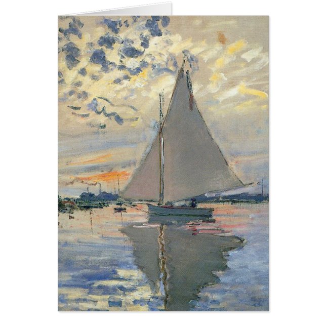 Monet Sailboat French Impressionism Classic Art (Front)