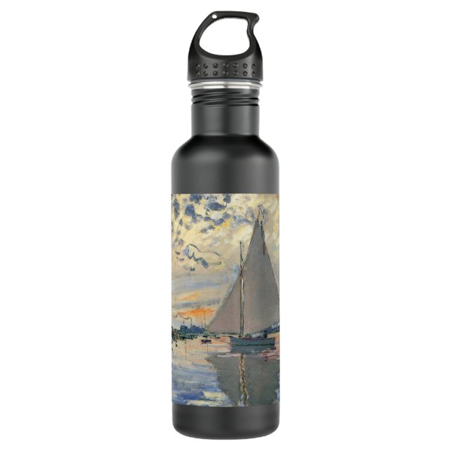 Monet Sailboat French Impressionism Classic Art 710 Ml Water Bottle (Front)