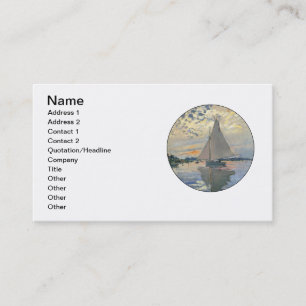 Monet Sailboat French Impressionism Classic Art Business Card