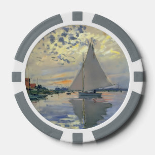 Monet Sailboat French Impressionism Classic Art Poker Chips