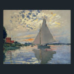 Monet Sailboat French Impressionism Classic Art Poster<br><div class="desc">Monet Sailboat - This beautiful French sailboat is by French impressionist Claude Monet, painted in 1874. Monet was one of the most important French impressionist artists that ever lived. The exact title of the painting is "Sailboat at Petit-Gennevilliers, " an oil on canvas. The painting shows a single sailboat with...</div>