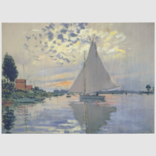 Monet Sailboat French Impressionism Classic Art Tissue Paper