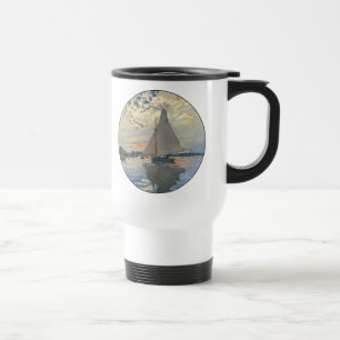 Monet Sailboat French Impressionism Classic Art Travel Mug