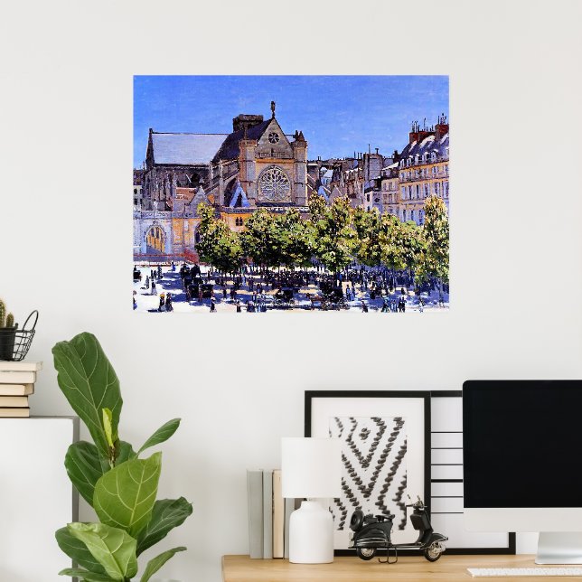 Monet - Saint Germain l'Auxerrois Poster (Home Office)