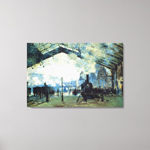 Monet - Saint-Lazare Gare, Normandy Train, Canvas Print