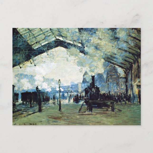 Monet - Saint-Lazare Gare, Normandy Train, Postcard (Front)