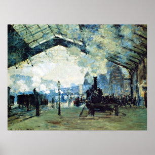 Monet - Saint-Lazare Gare, Normandy Train, Poster
